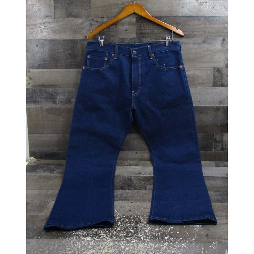 Levis 517 Jeans Mens 32x36 Fits 34x30 Blue Bootcut Classic Dark Wash Denim